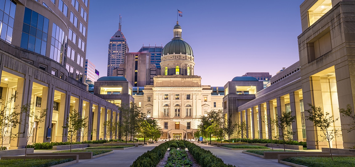 Indiana State Capitol Building in Indianapolis