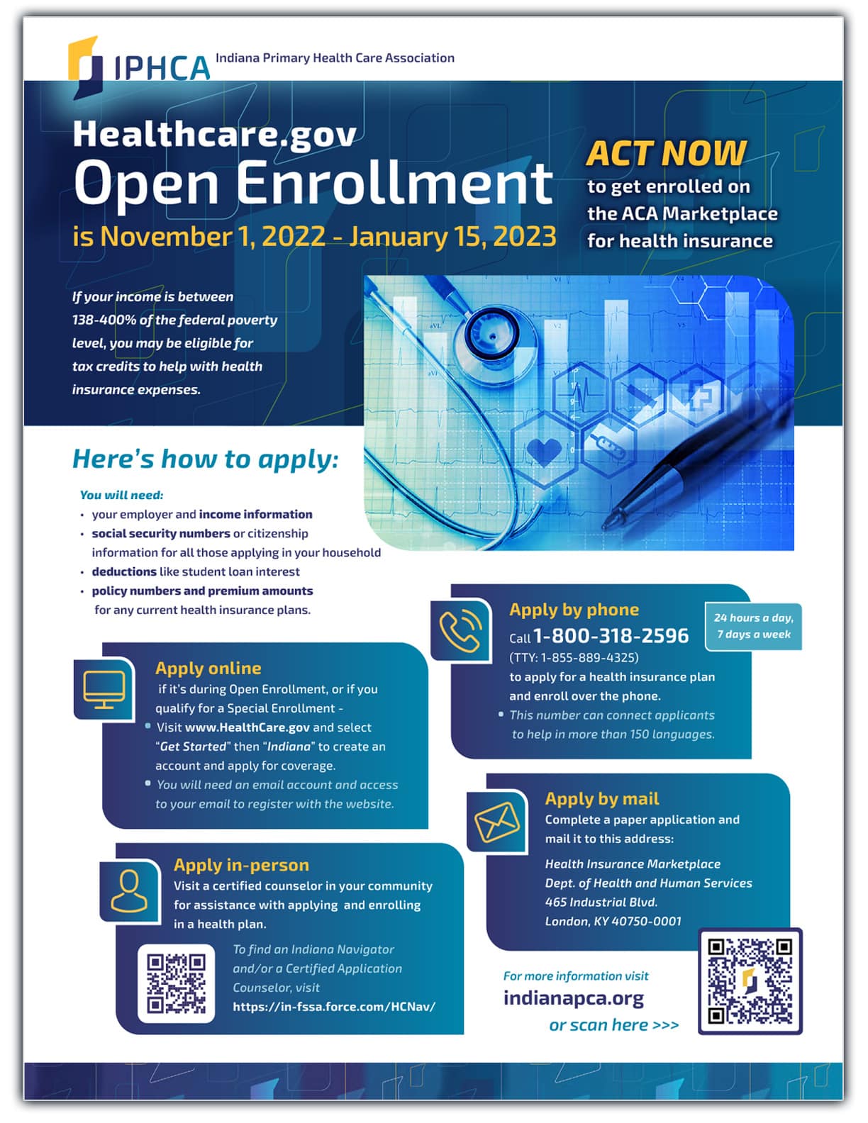 Apply on the Marketplace Indiana Primary Health Care Association