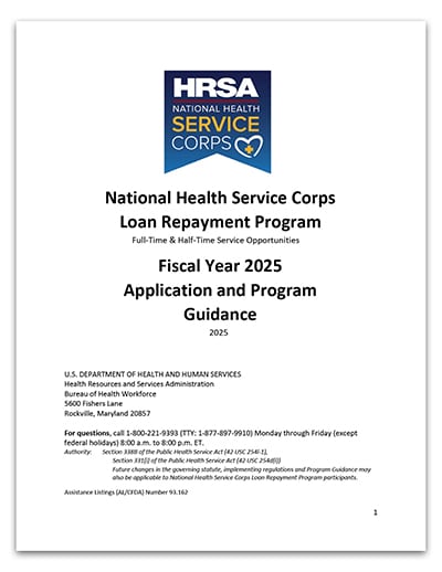 NHSC Loan Repayment Program application
