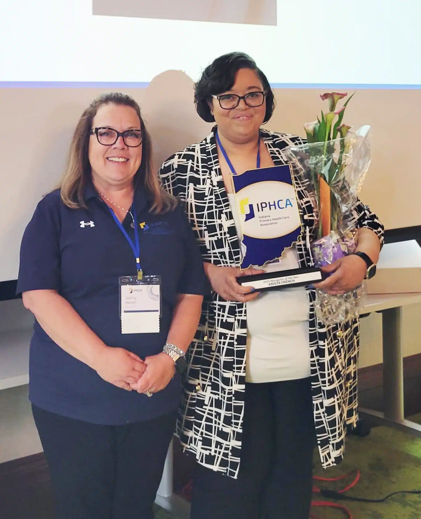 Navigator of the year Krista French with Jenny Walden