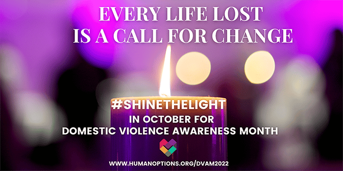 Domestic Violence Awareness Month - Shine A Light 2022